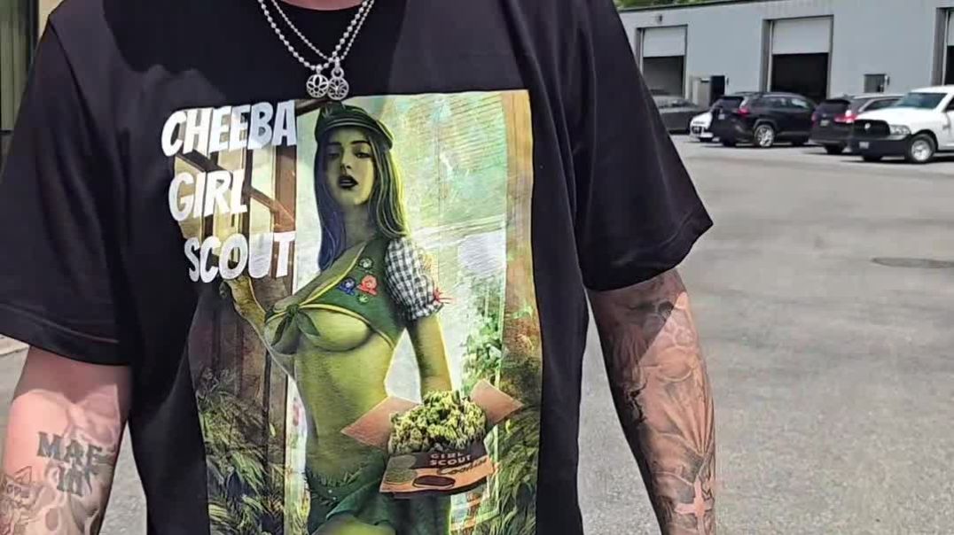 Customer Spotlight – Mike Rocks the Cheeba Girl Scout Cookies Tee 🍪🌿
