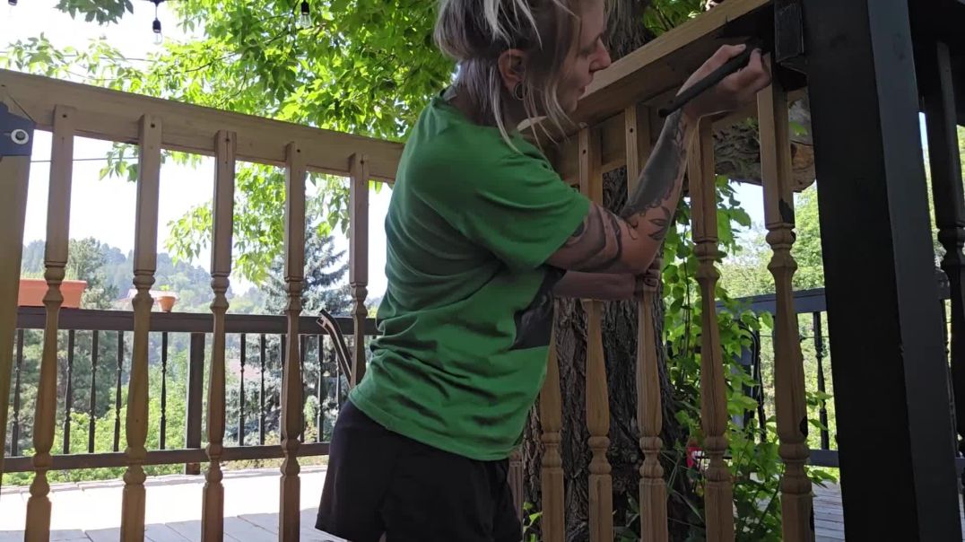 stoner stains the porch